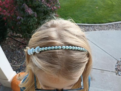  ACO-UINT 3 Pack Pearl Headbands for Girls, Confetti