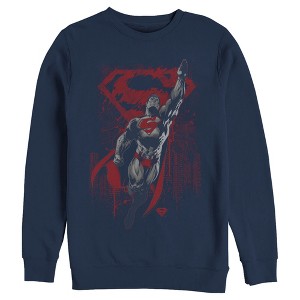 Men's Superman Grunge Hero Flight Sweatshirt - 1 of 3