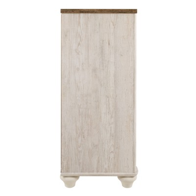 Coastal Retreat Whitewashed 6-Drawer Dresser with Plank-Style Top