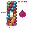 Every Day is Christmas Round 50ct 2.24"/57mm Shatterproof Christmas Tree Ornaments Set, Christmas Tree Balls Decoration - 2 of 4