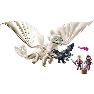 Playmobil How to Train Your Dragon 3 Light Fury with Baby Dragon Plamobil Set