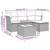 vidaXL Garden Sofa Set  PE rattan, powder-coated steel, tempered glass - 3 of 3