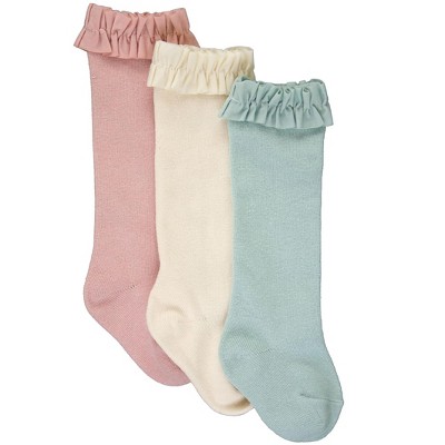 RuffleButts Toddler Girls 3-Pack Knee High Socks