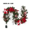 6FT Christmas Wreath with Lights, Pre-assembled Outdoor Christmas Wreath, Christmas Decorations for Fireplace, Stairs, Windows, Home, Apartment - 2 of 4