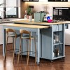 JUJABU 47 in. Kitchen Island with Extendable Dining Table, Internal Storage Rack - 2 of 4