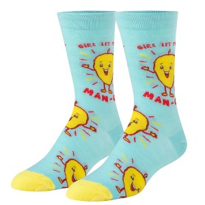 Crazy Socks, Women's, Food, Breakfast Coffee Ice Cream, Crew Socks, Novelty Cute - 1 of 4