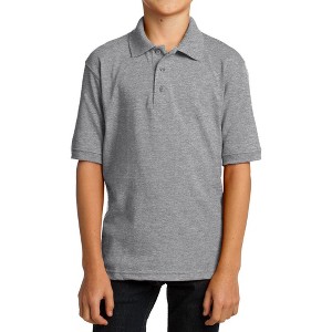 Mafoose Youth Casual Short Sleeve Core Blend Jersey Knit Collar Polo T-shirt - 1 of 4