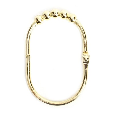 Gold Stainless Steel Wide Shower Curtain Rings Set