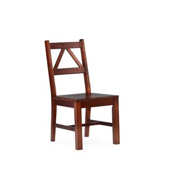 Titian Solid Wood Office Chair Espresso Brown - Linon