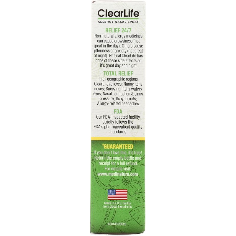 MEDINATURA CLEARLIFE EXTRA STRENGTH ALLERGY NASAL SPRAY, 0.68 oz (pack of 3), 2 of 5