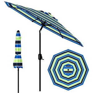 9FT Outdoor Patio Umbrella with Crank Lift & Tilt- 8-Rib Outdoor Market Sun Shade Umbrella for Pool, Garden,Backyard - 1 of 4