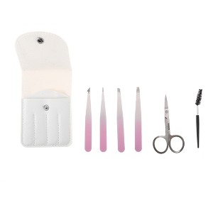 Unique Bargains Women Portable Durable Eyebrow Tweezer Kit 1 Set - 1 of 3