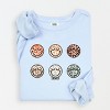 Simply Sage Market S.W.Smiley Leopard Smiley Face Stacked Lightweight Garment Dyed Sweatshirt - 2 of 4