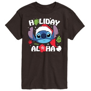 Men's - Lilo and Stitch - Holiday Aloha Short Sleeve Graphic T-Shirt - 1 of 4