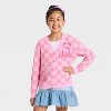 Girls' Sanrio Hello Kitty and Friends Button-Up Cardigan - Light Pink - 2 of 4