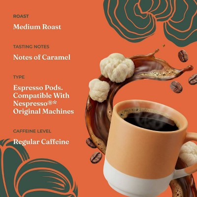 Four Sigmatic Focus Organic Medium Roast Nespresso Compatible Espresso Coffee Pods - 10ct