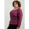 June + Vie by Roaman's Women's Plus Size Faux Wrap Top - 4 of 4