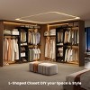 SEVOBAL Freestanding Coat Racks 6 Shelves and 3 Rods Heavy-Duty Wood Closet Organizer System， Adjustable Storage for Using, Black, 15.8"*96.1"*75" - 4 of 4