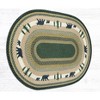 Earth Rugs Oval Patch Tread Rug – 4'x6', Bear Timbers Design, Braided Jute Lodge Accent, Rustic Cabin Style - 2 of 3