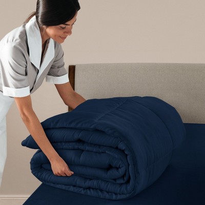 Navy Blue Twin Down Alternative Microfiber Comforter