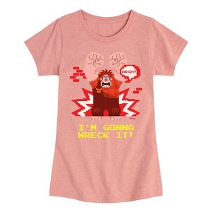 Girls' - Disney - I'm Gonna Wreck It Fitted Short Sleeve Graphic T-Shirt - 1 of 3