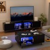 Buenhomino Deformable 79 Inch LED TV Stand for 80/75 Inch TV, Modern Entertainment Center for Living Room, Bedroom, Black - 2 of 4