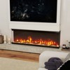 Costway 50" Wide 3-Sided Electric Fireplace Insert 750with 1200W Recessed Wall-Mounted Heater - 2 of 4
