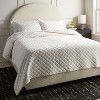 Full/queen Luxe Diamond Stitch Velvet Quilt Ivory - Threshold™ : Target