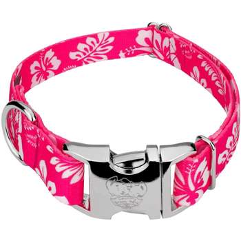 Country Brook Petz Premium Pink Hawaiian Dog Collar