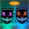 Mask, Halloween LED Mask, 2 Pcs, for Festival Cosplay,  Halloween Costume, Masquerade Parties - 4 of 4