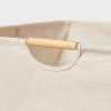 Canvas Rectangle Laundry Basket - Brightroom™: Steel & Wood Frame, 70L Capacity, 2 Handles, Multipurpose Clothes Basket - image 3 of 3