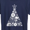 Women's - Instant Message - Sea Shell Christmas Tree Short Sleeve Graphic T-Shirt - 2 of 4
