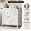 Small Sideboard Buffet Cabinet with Adjustable Shelves and 2 Doors Accent Entryway Console Cupboard - 4 of 4