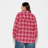 Women's Oversized Long Sleeve Collared Flannel Shirt - Wild Fable™ - 3 of 3