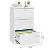 Grungis File Cabinet with 2 Drawers,Locking Metal Office Filing Cabinets,Vertical Office Cabinet for A4 and Letter Size Documents - 3 of 4