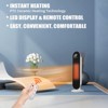 SKONYON 1500W Electric PTC Heater Portable Space Heater 12H Timer Remote Control - 2 of 4