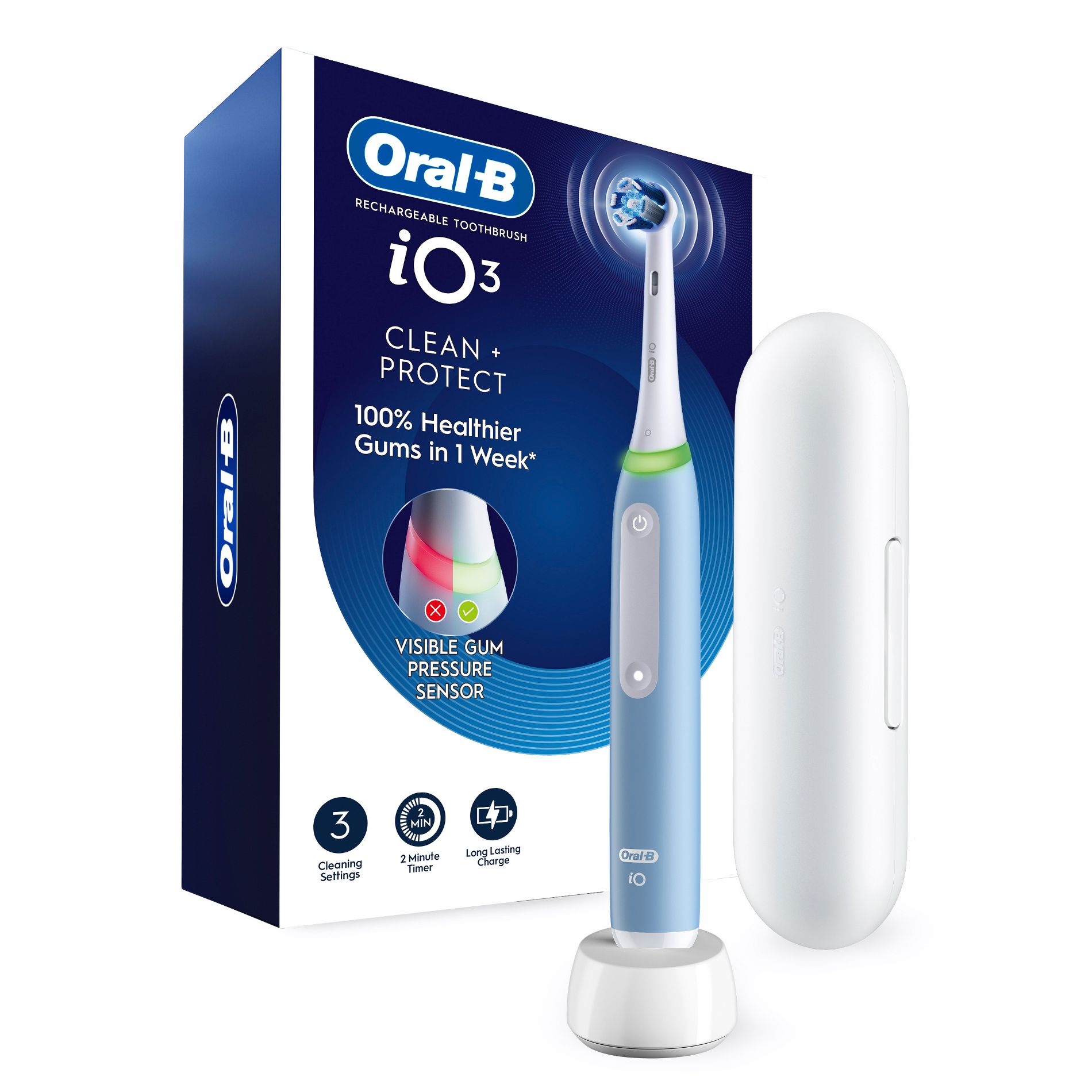 Oral-B iO Series 3 Electric Toothbrush with Timer Multiple Brush Modes and Brush Head