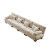 Oversized 173.2" Chenille Modular 4-seater Sectional Sofa with Bolster Armrests, 4-Piece Free combination Sofa - 4 of 4