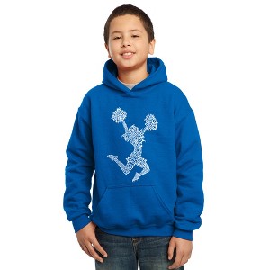 LA Pop Art Boy's Word Art Hooded Sweatshirt - Cheer - 1 of 4