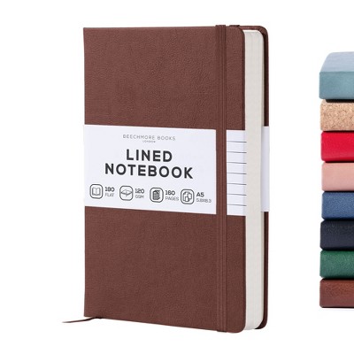 Lined Journal Notebook, A5 8.3 x 5.8 inch 160 Lined Pages, Hardcover Leather Writing Journals for Women, Men, 120 GSM Thick Paper, Gifts Box Included