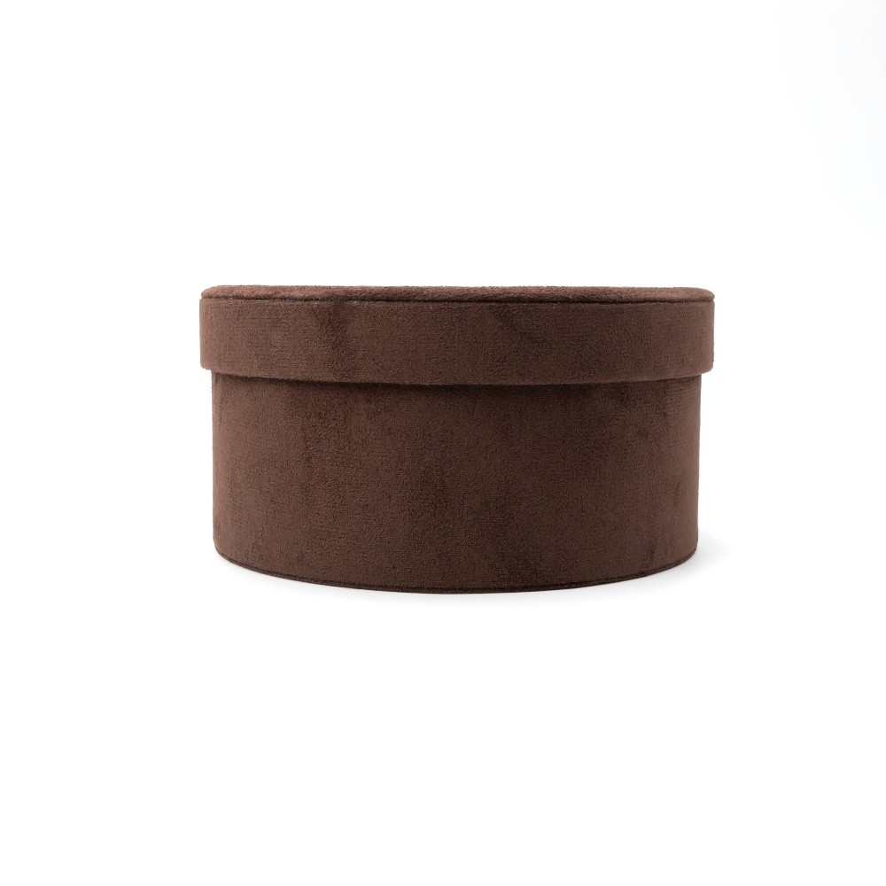 Large Velvet Storage Box Brown - Bullseye's Playground™