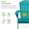 Best Choice Products Folding Adirondack Chair Outdoor, Wooden Accent Lounge Furniture w/ 350lb Capacity - 2 of 4