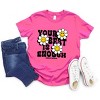 The Juniper Shop SmileyWorld Your Best Is Enough Floral Youth Short Sleeve Tee - 3 of 4