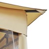 Outdoor Gazebo Tent 10 ft. x 12 ft. Beige Mosquito-Resistant Patio Canopy - 4 of 4