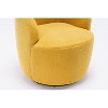 PAGED Swivel Accent Chair Teddy Fabric Armchair with Upholstered, Barrel Chair with Round Swivel Base for Living Room - 2 of 4