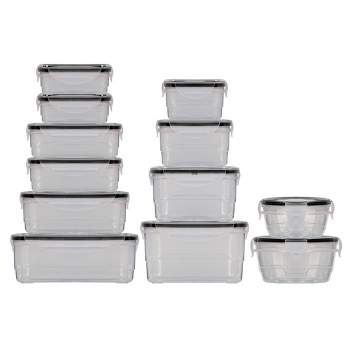LEXI HOME Jumbo 5-Piece Lock and Seal Square Food Storage Container Set  MW2936 - The Home Depot