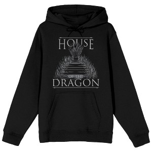House of the Dragon Throne Logo Men's Black Sweatshirt - 1 of 3