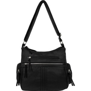 Bueno of California Women's Multi-Pocket Organizer Shoulder