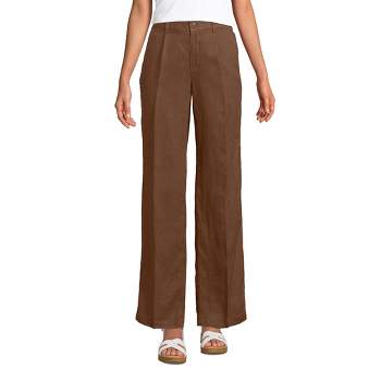 Lands' End Women's Tall Mid Rise Pull On Chino Crop Pants - 10 - Black :  Target