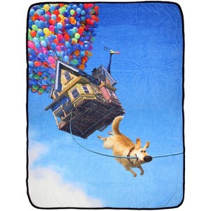 Disney UP Hang On Dug Micro Raschel Throw Blanket 46"x60" (116cm x 152cm) - 1 of 3